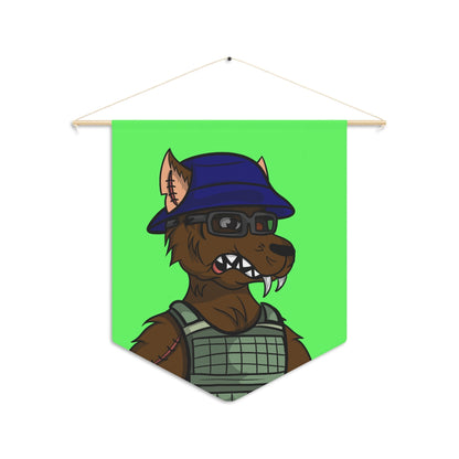 Military Army Cyborg Wolve Pennant