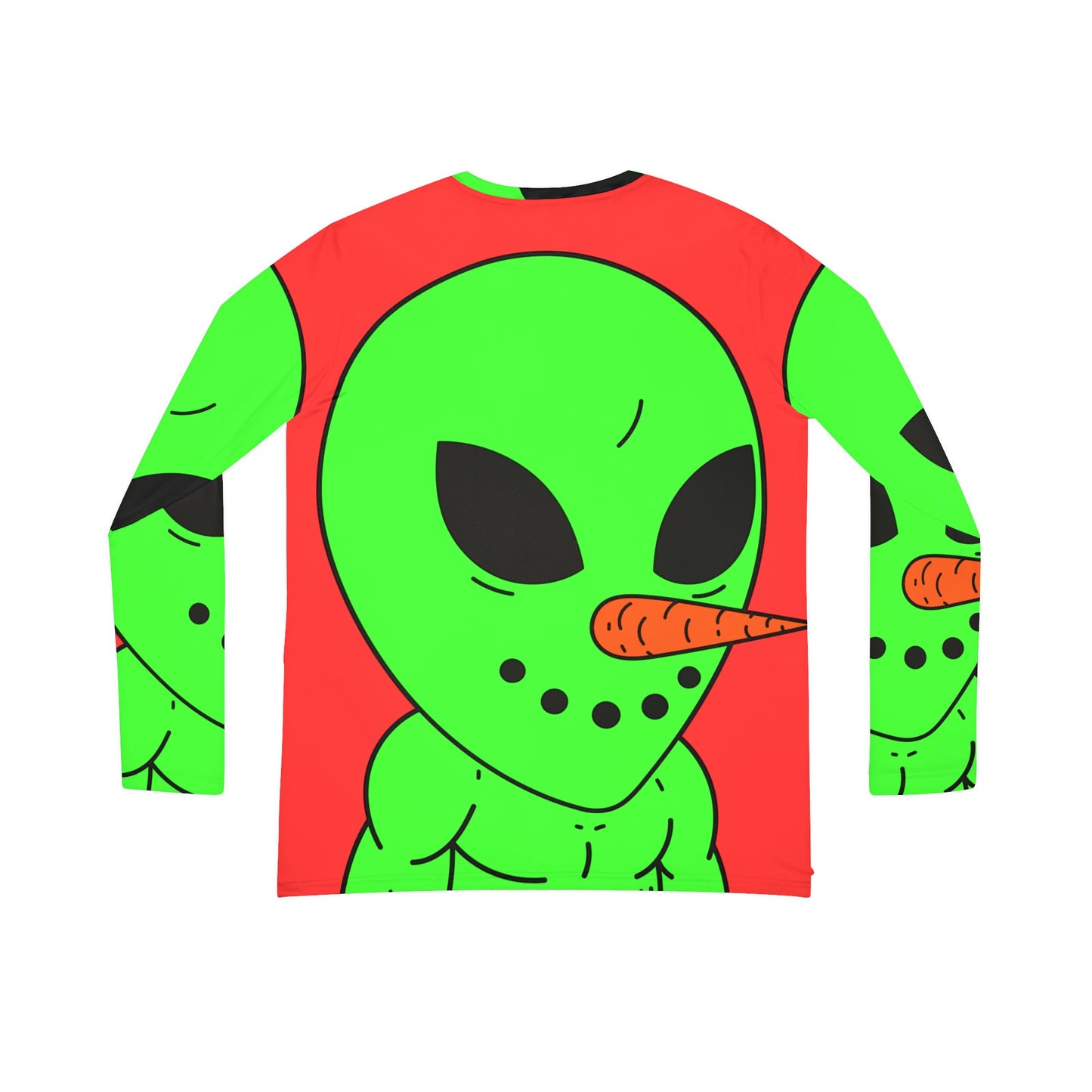 Veggie Visi Alien Vegetal Visitor Camisa Mujer Manga Larga Cuello Pico 