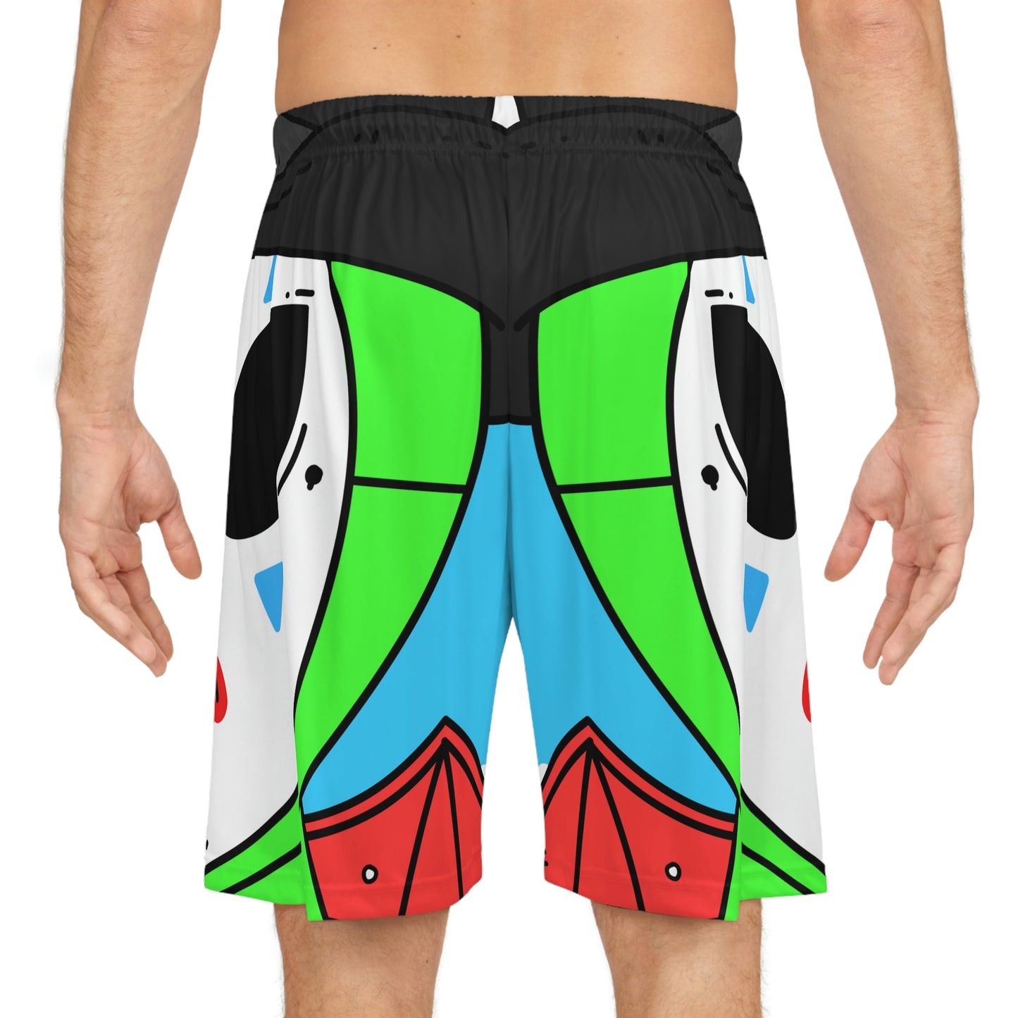 Alien Posse Clown Cartoon Visitor Basketball Shorts