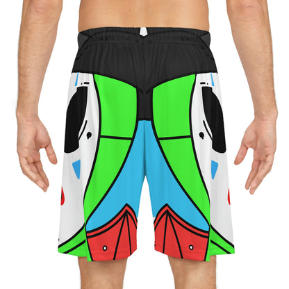 Alien Posse Clown Cartoon Visitor Basketball Shorts