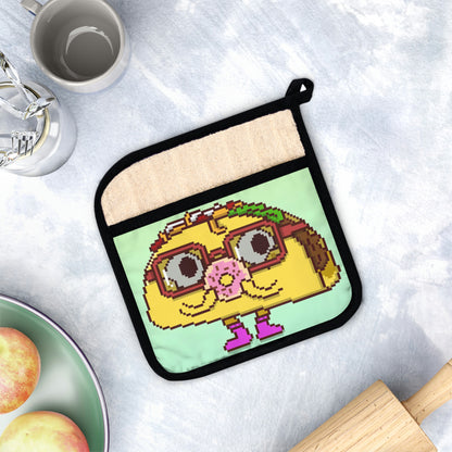 Donut Cartoon Taco Pot Holder with Pocket