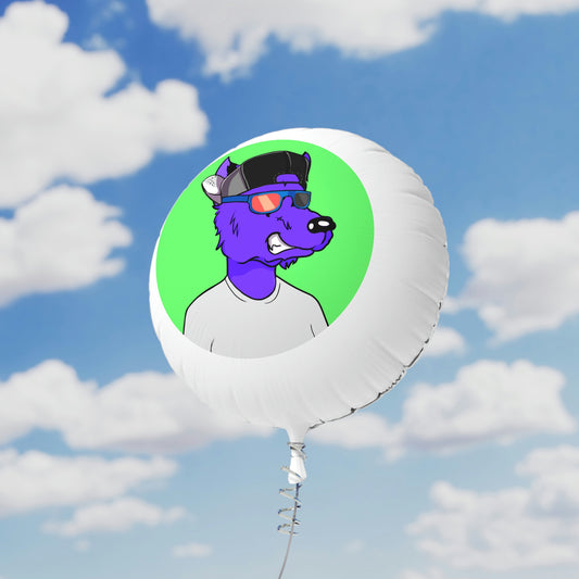 Cyborg Wolf Purple Fur Werewolve Mylar Helium Balloon