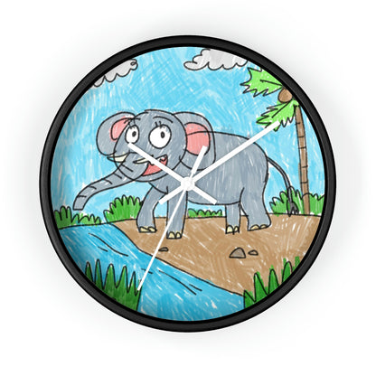 Elefante Elephant King Safari Animal Wall clock