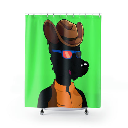 Cow girl Wolf Cyborg Wolve Shower Curtains