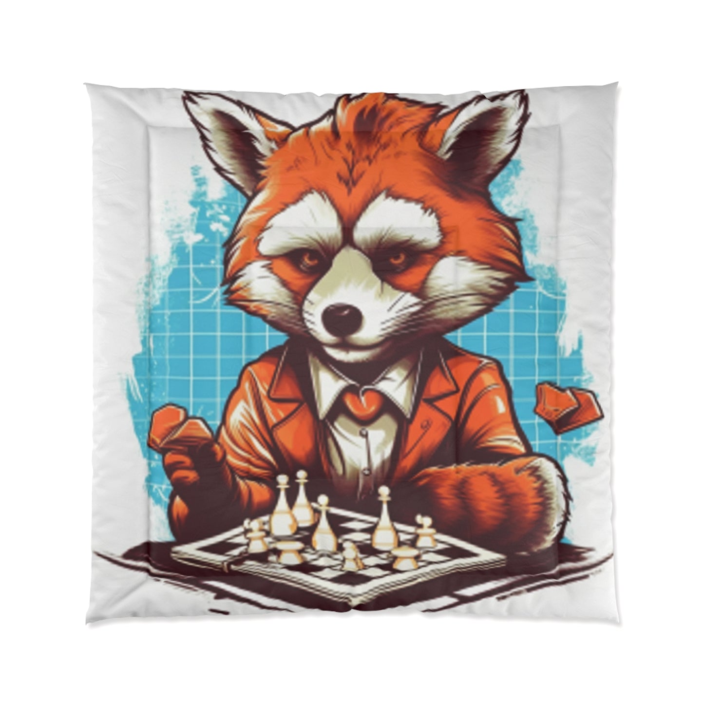 Red Panda Chess Player Strategy Game Graphic Comforter