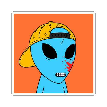 Alien Blue Blood Visitor Kiss-Cut Stickers