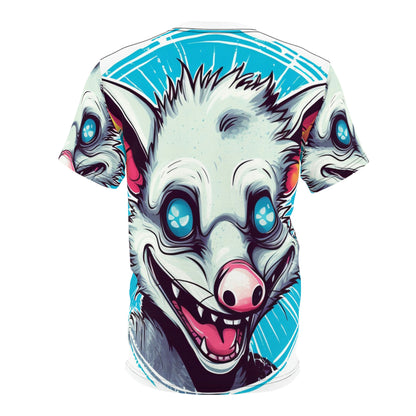 Delightful Opossum Summer Animation Unisex Cut & Sew Tee (AOP)