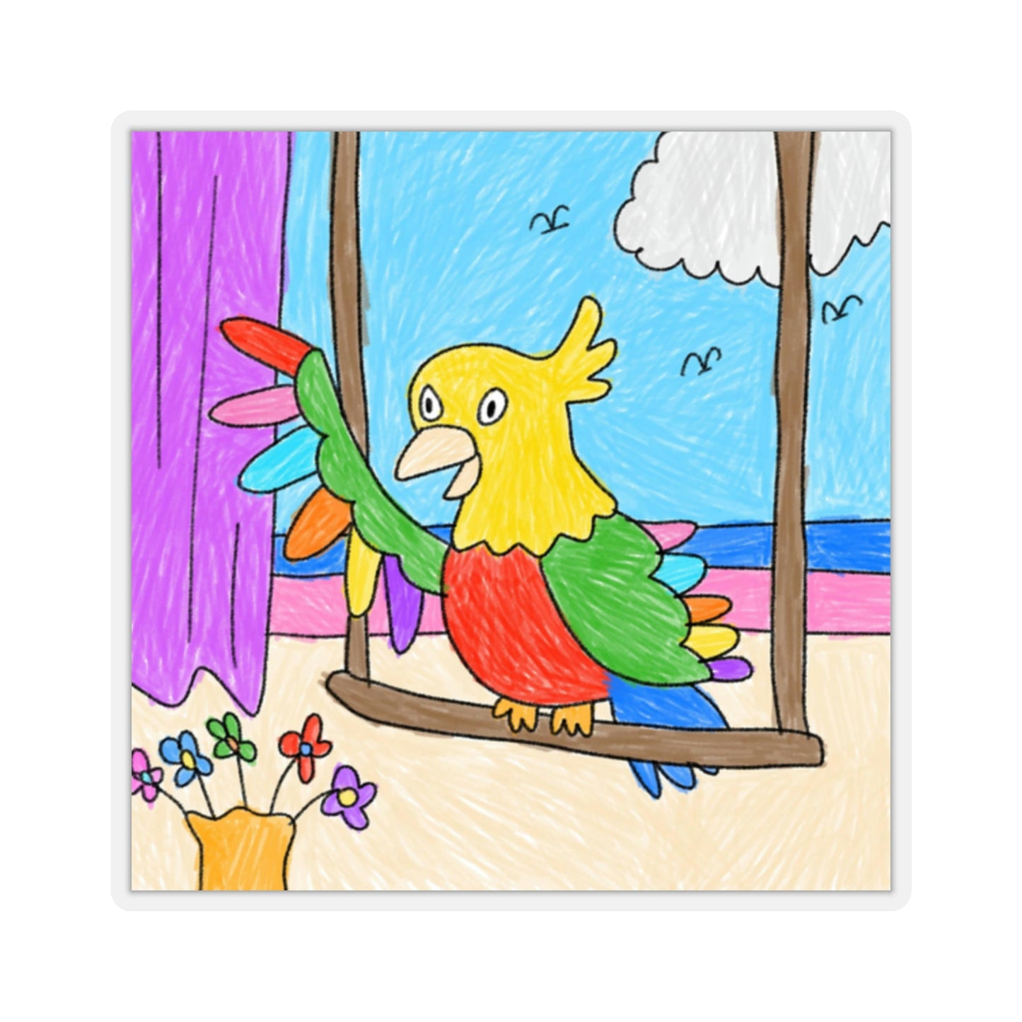 Animal Lover Parrot Perfect Gift for Parrot Owners Kiss-Cut Stickers