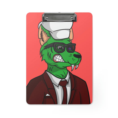 Chef Hat Wolf Cyborg Red Suit Clipboard