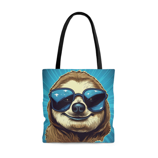 Retro Space Sloth Animal Design Tote Bag (AOP)