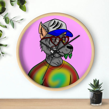 Valentine Heart Wolf Werewolve Wall clock