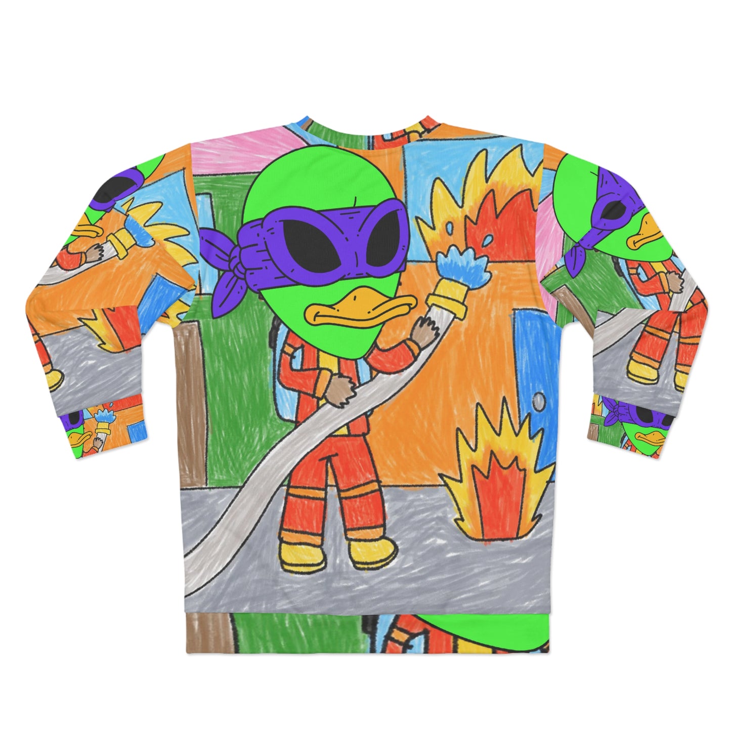 Sudadera unisex superhéroe bombero bombero visitante 751 Alien AOP 