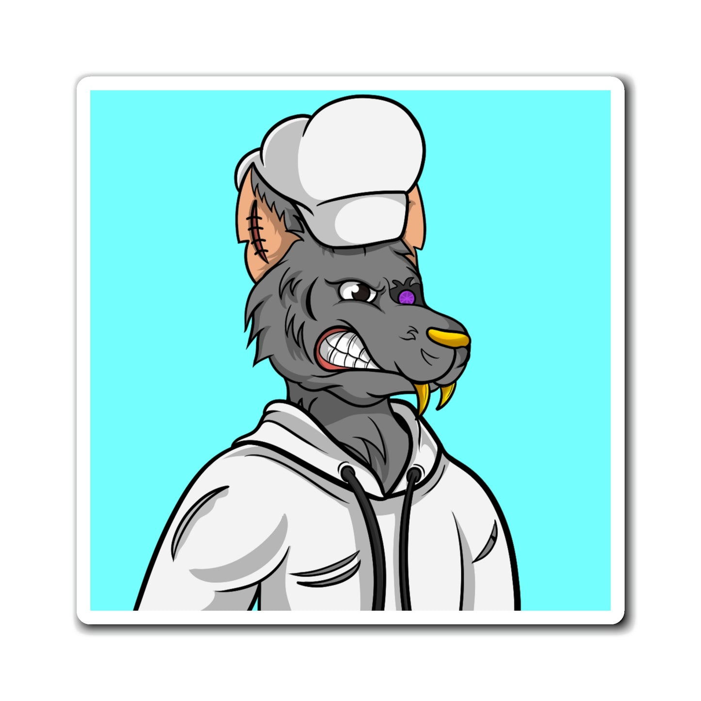 Chief Chef Cook Wolf Werewolve Cyborg Magnets