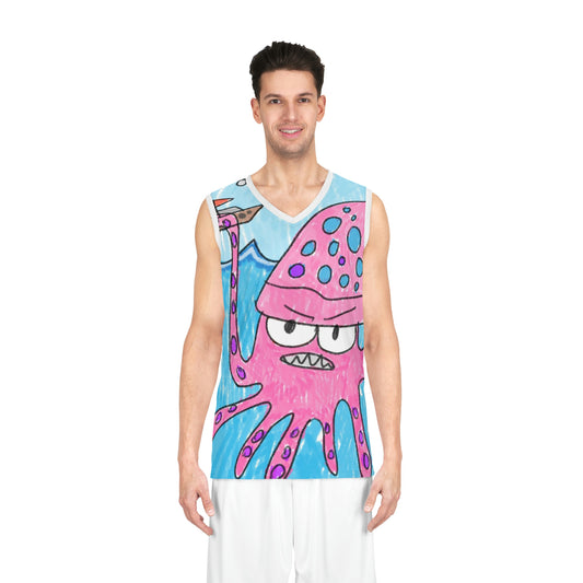 The Kraken Octopus Clean Graphic Basketball Jersey (AOP)