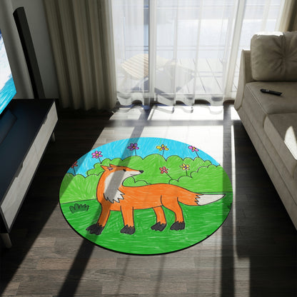 Fox Woodland Animal Foxy Round Rug