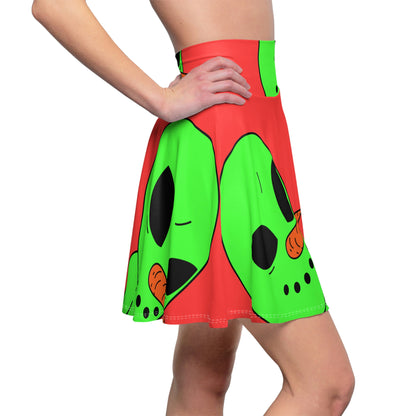 Veggie Visi Alien Vegetable Visitor Women's Skater Skirt