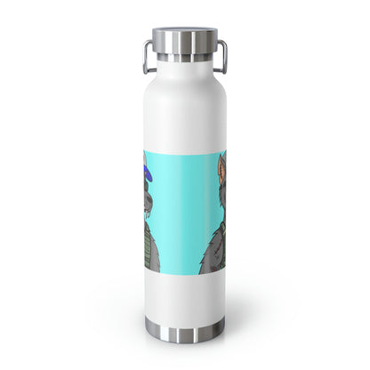 Army Vest Werewolve Cyborg Wolf Copper Vacuum Insulated Bottle, 22oz