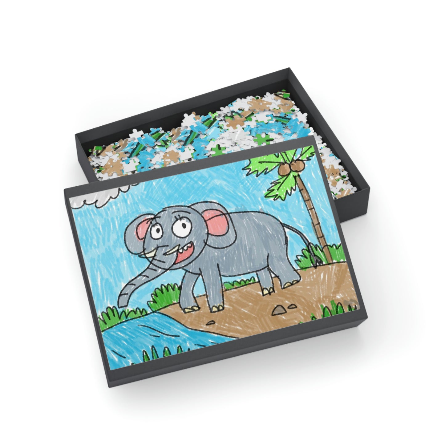 Elefante Elefante Rey Safari Animal Puzzle (96, 252, 500, 1000 piezas) 