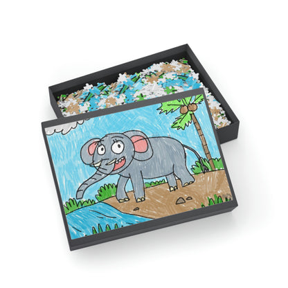 Elefante Elefante Rey Safari Animal Puzzle (96, 252, 500, 1000 piezas) 