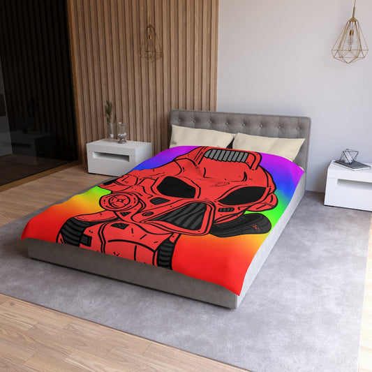 LOL Rainbow Armored Red Future Alien Cyborg Machine Visitor Microfiber Duvet Cover