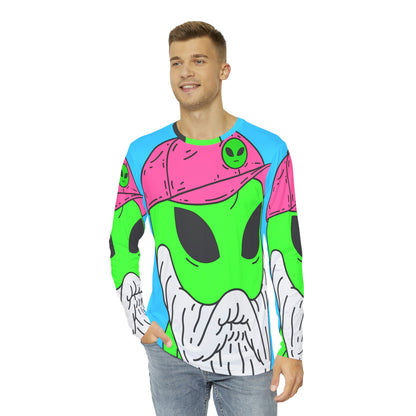 Beard Niche Alien Camisa AOP de manga larga para hombre 