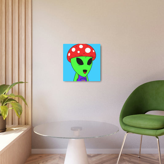 Healthy Sport Jersey Mushroom Alien Metal Art Sign