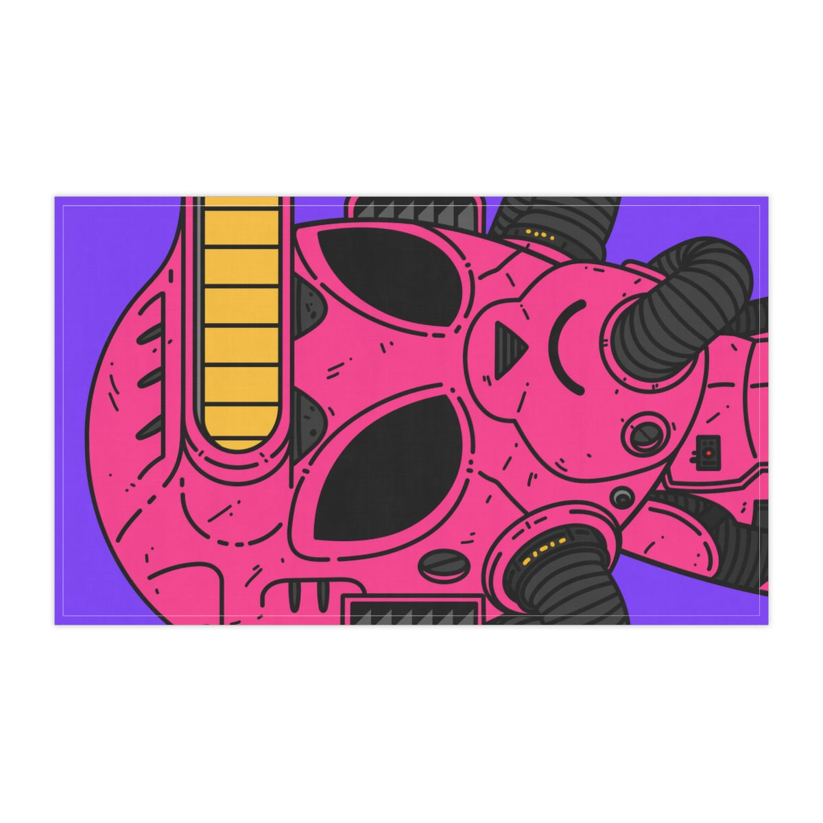 Armored Pink Future Alien Cyborg Machine Visitor Kitchen Towel