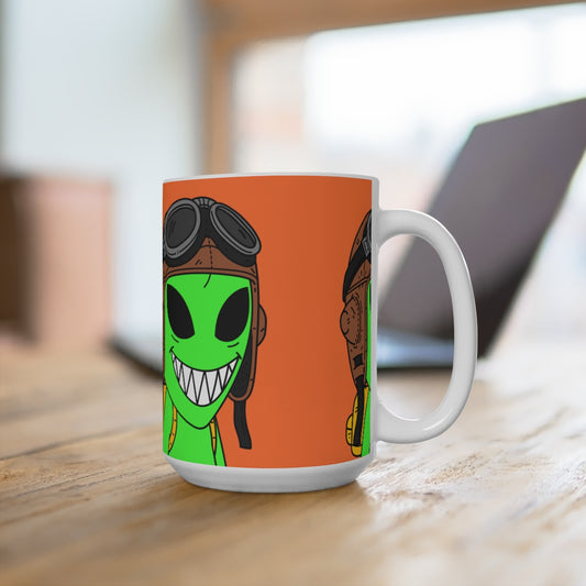 Aviator Space Force UFO Pilot Alien Flyer Mug 15oz