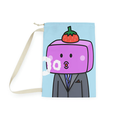 Strawberry Fruit Head Block Laundry Bag