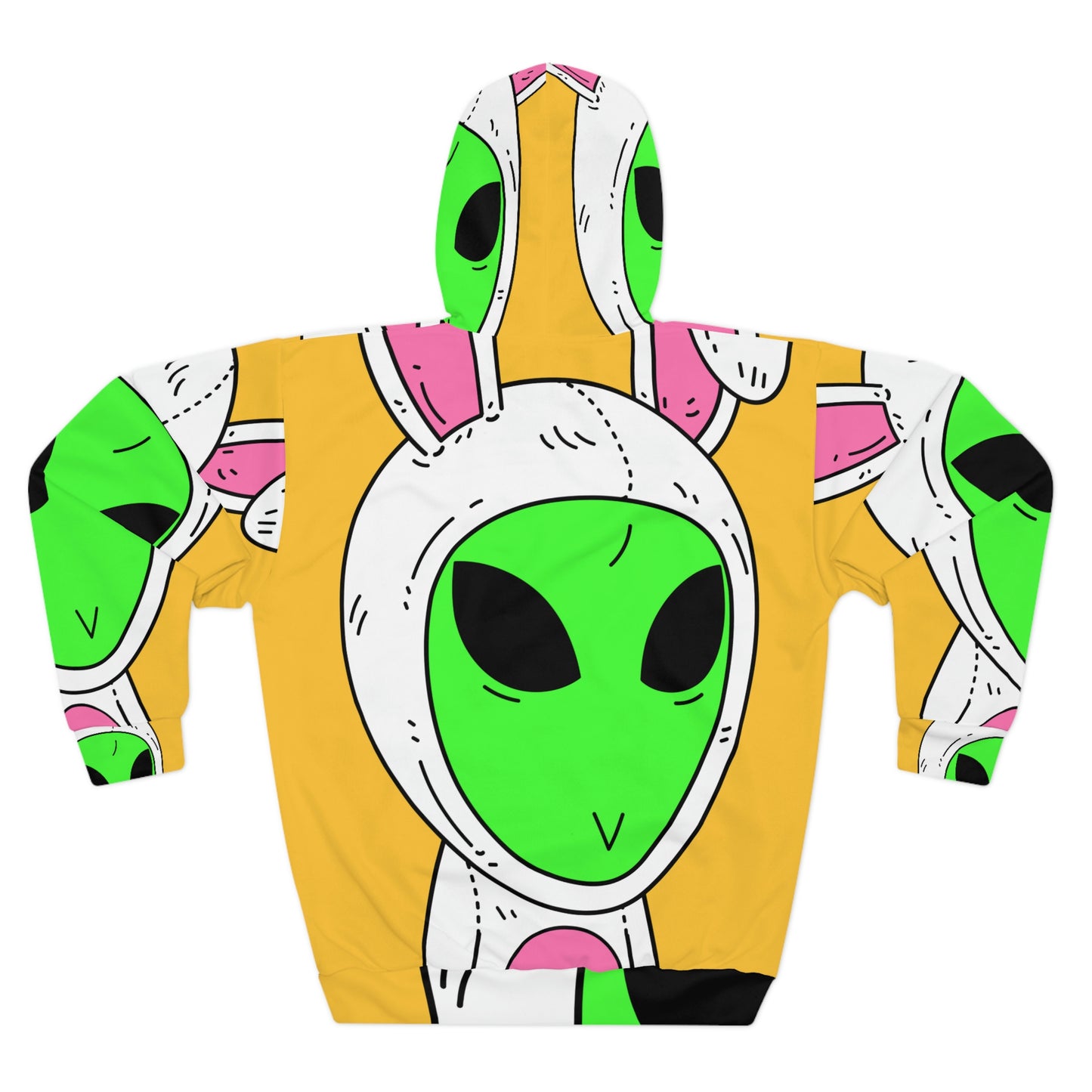 Bunny Rabbit Alien Visitante AOP Sudadera con capucha unisex 