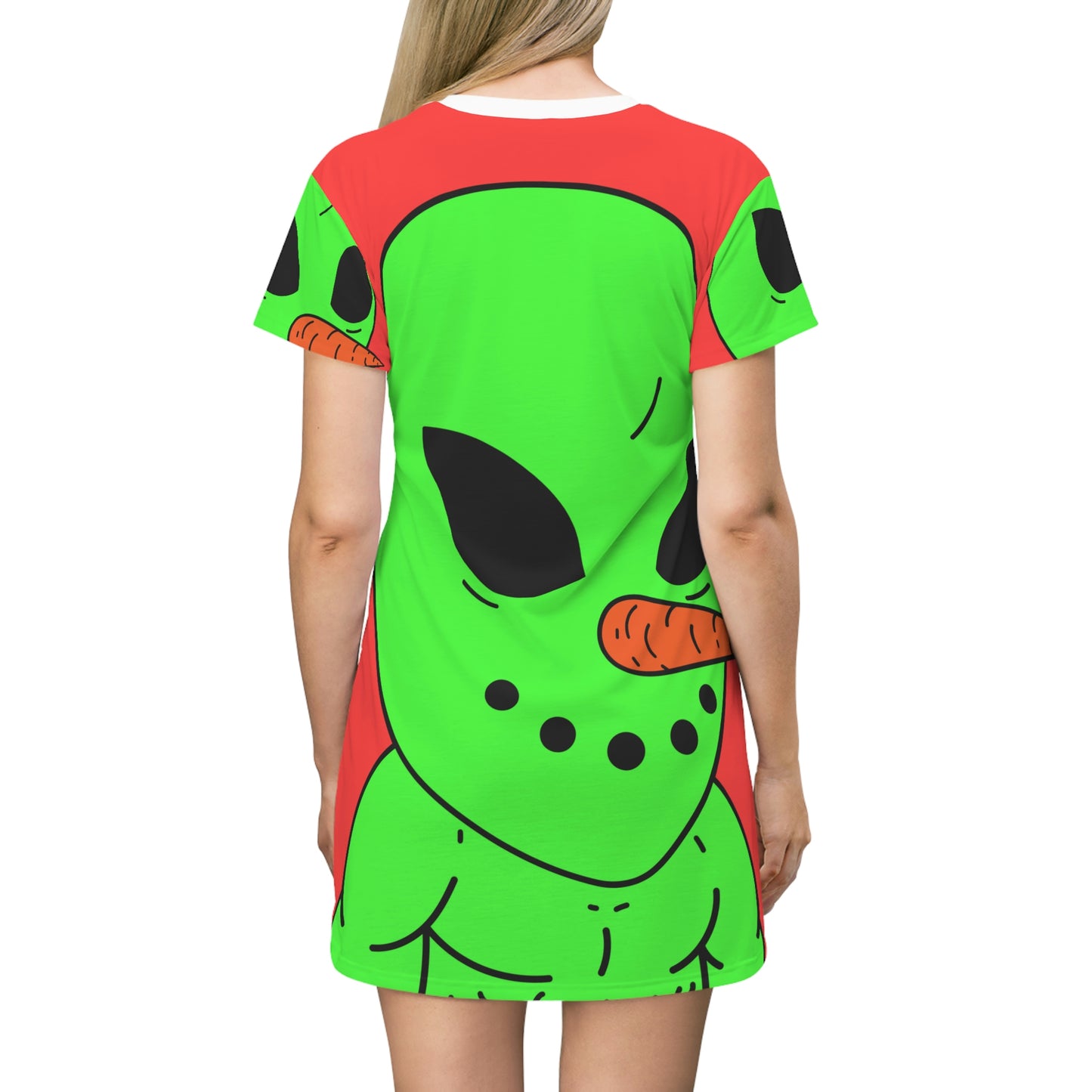 Veggie Visi The Vegetable Visitor All Over Print T-Shirt Dress