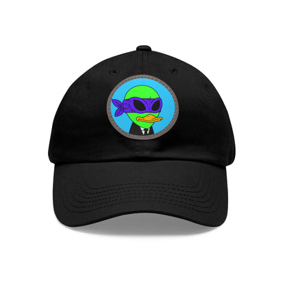 Visitor 751 Alien Dad Hat with Leather Patch (Round)