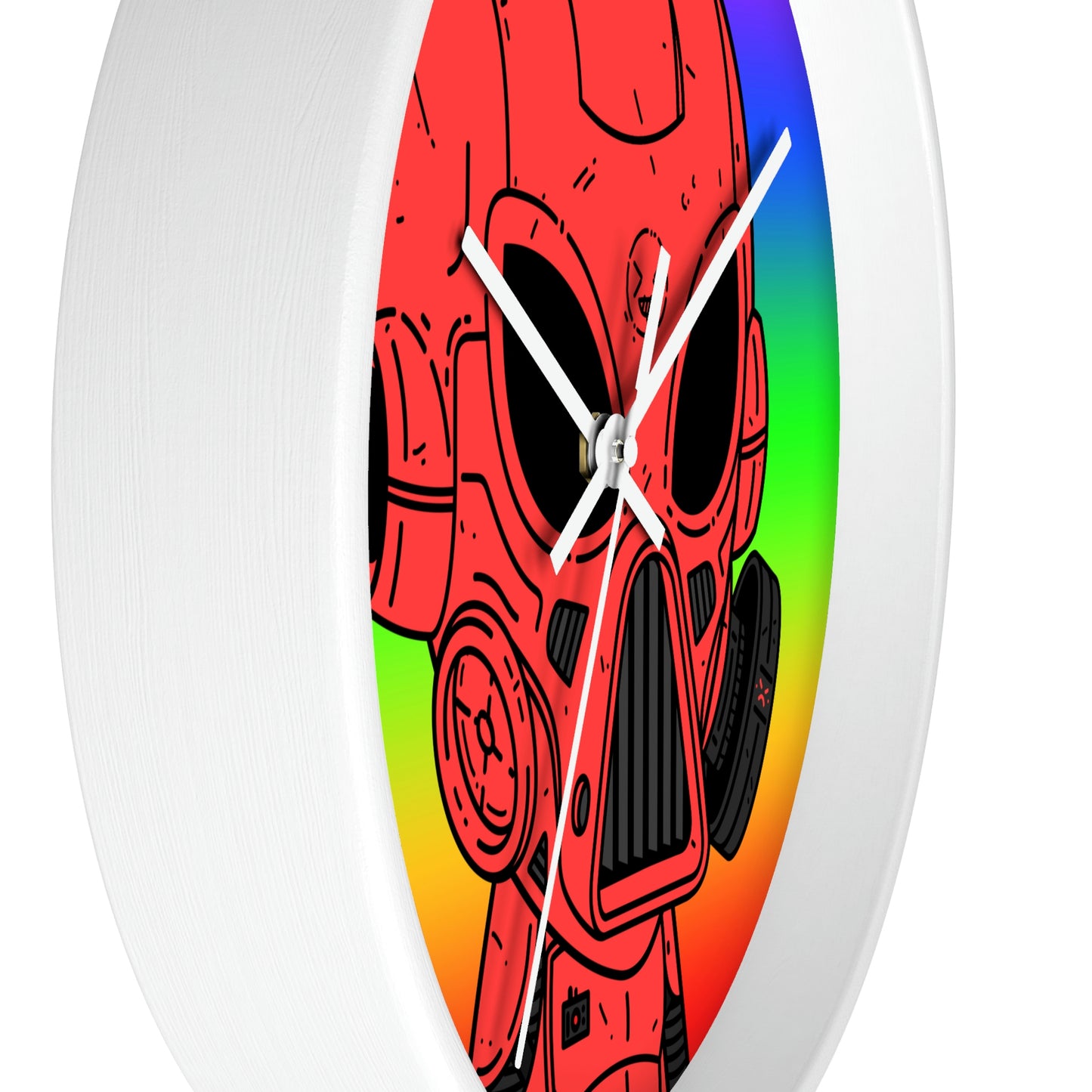 Pride Rainbow Robot Cyborg Alien Wall clock