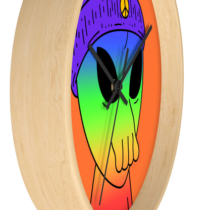 Peace Alien Pride Wall clock