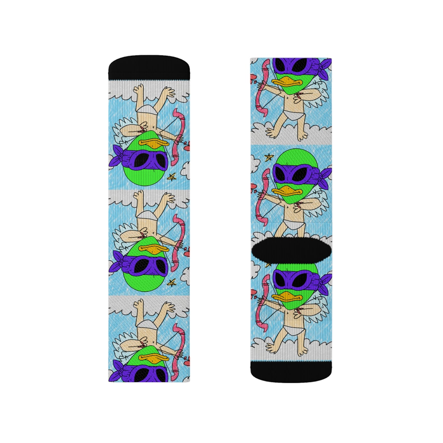 Valentine Alien Visitor 751 Sublimation Socks