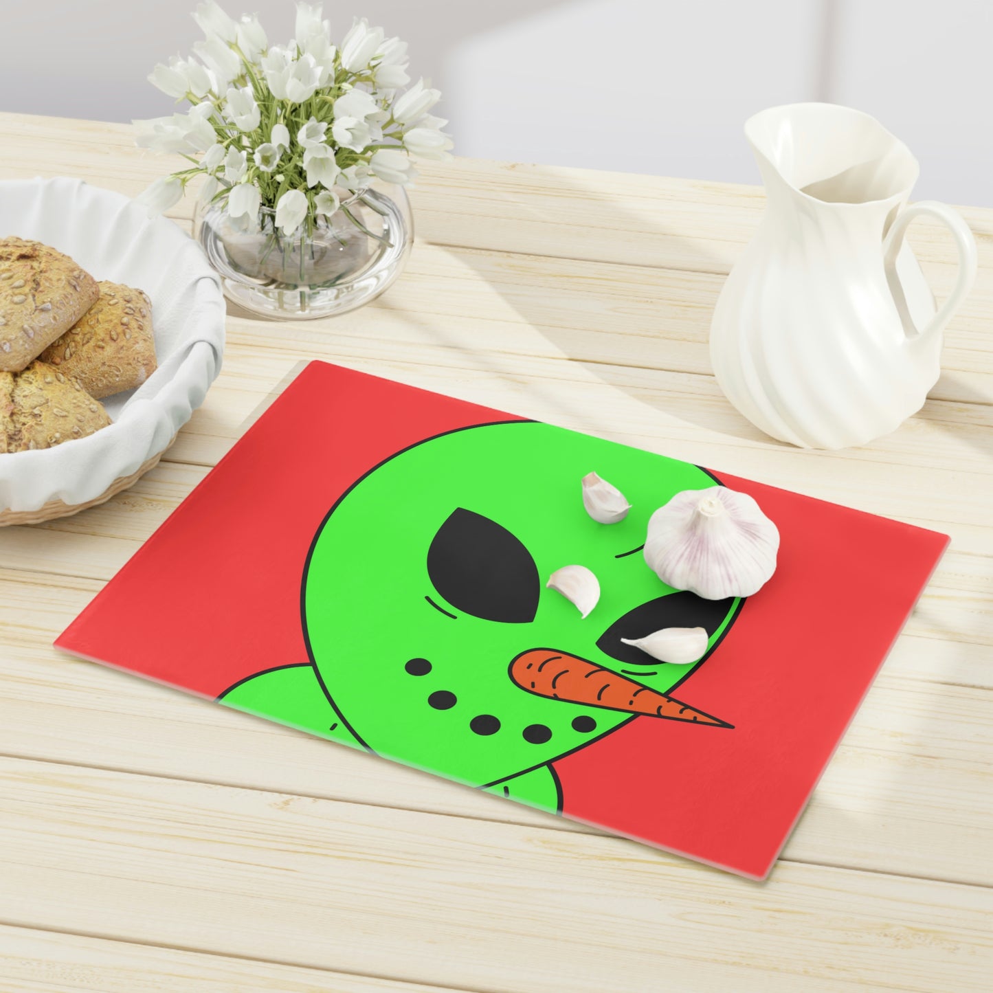 Veggie Visi Alien Vegetable Visitor Cutting Board