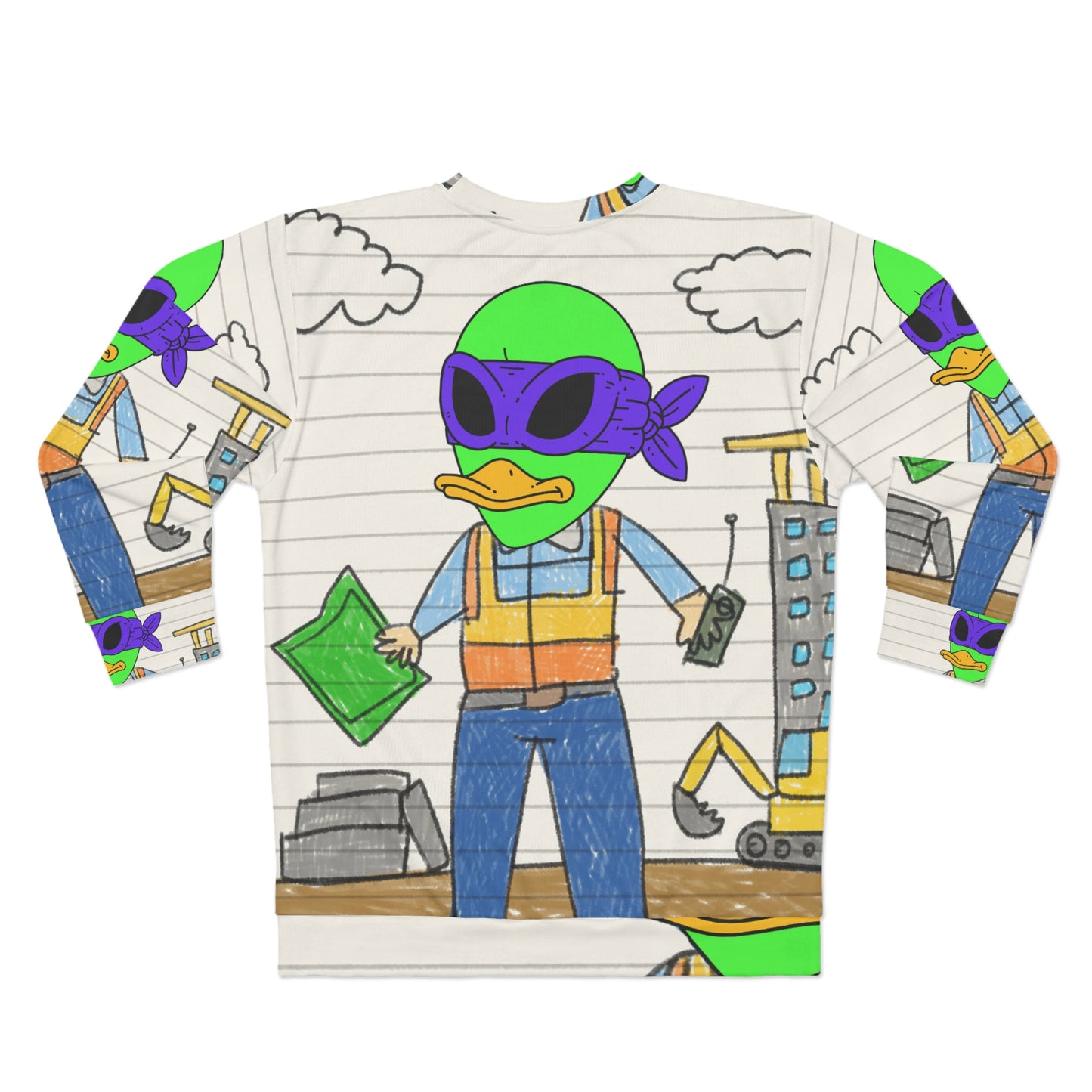 Contratista Edificio Capital Builder Visitante 751 Alien AOP Sudadera unisex 