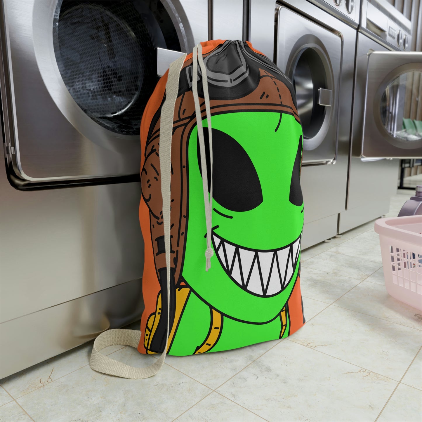 Space Force Aviator Alien Visitor Laundry Bag