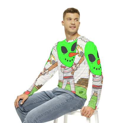 Baseball Veggie Visi Vegetal Visitante Alien Sport Camisa AOP de manga larga para hombre 