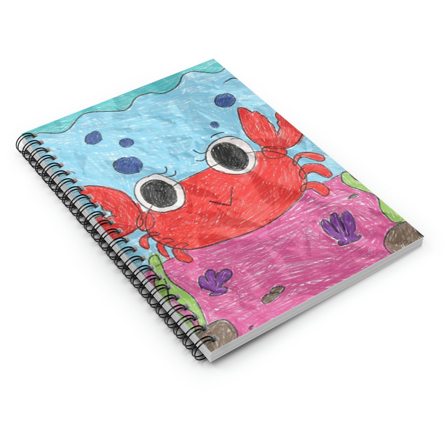 Lobster Crab Graphic Sea Lovers Spiral Notebook - Ruled Line