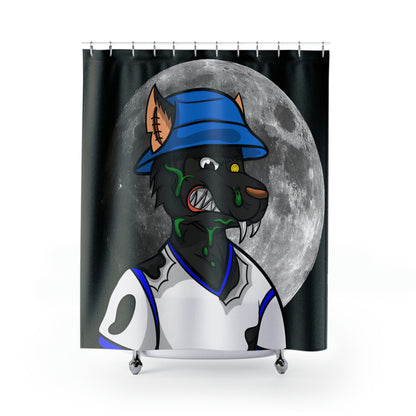 Werewolf Full Moon Cyborg Wolve Shower Curtains