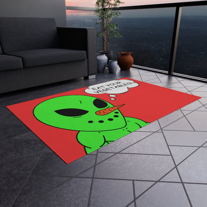 Veggie Visi The Vegetable Visitor Alien Eat Your Veg Outdoor Rug