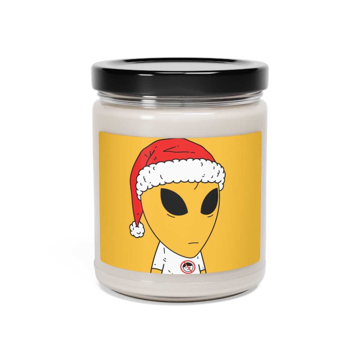 Alien Christmas Santa Space Character Holiday Winter Season Scented Soy Candle, 9oz