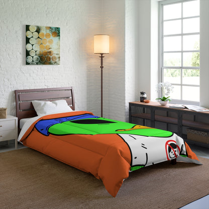 Anti Human Duck Visitor Green Alien Bed Comforter