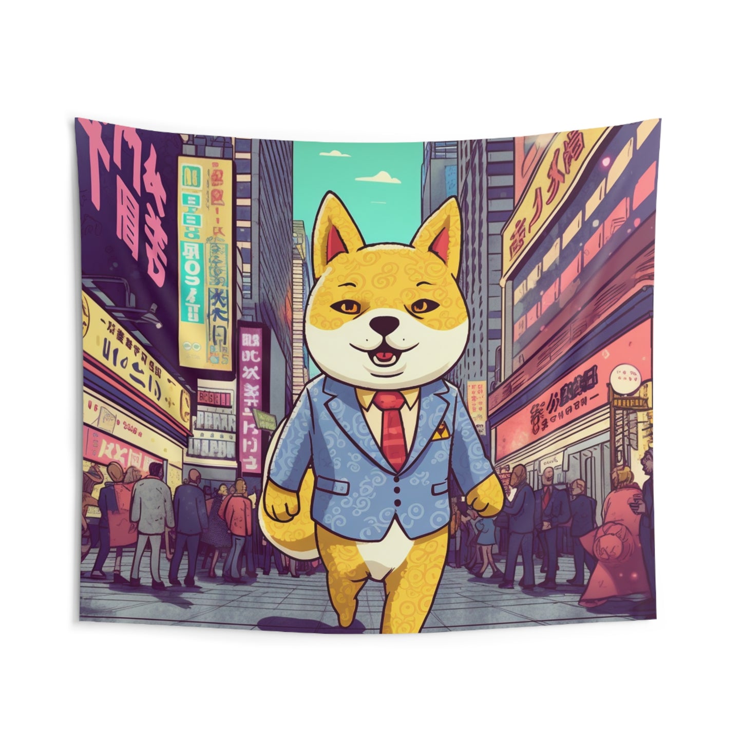 Japanese Shiba Inu Business Dog Tapestry Crypto Fan Favorite Perfect for Indoors