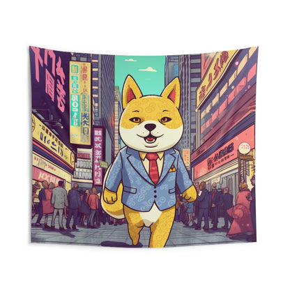 Japanese Shiba Inu Business Dog Tapestry Crypto Fan Favorite Perfect for Indoors