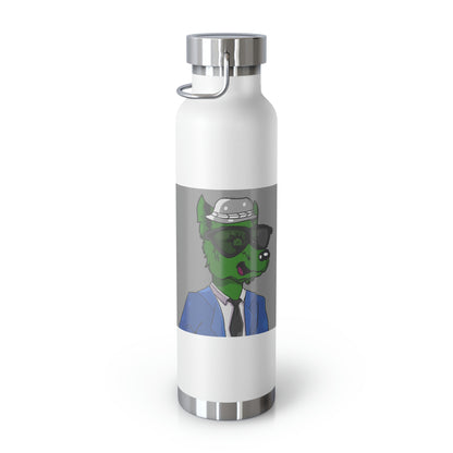 Classic Blue Suit Wolf Copper Vacuum Insulated Bottle, 22oz