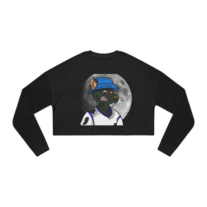 Full Moon Cyborg Werewolve Wolf Women's Cropped Sweatshirt