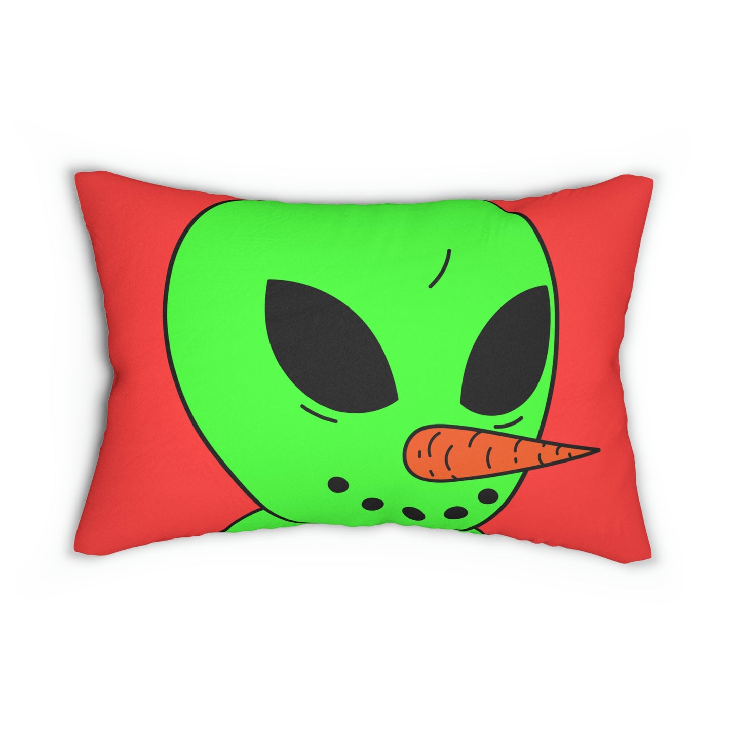 Veggie Visi Alien Vegetable Visitor Spun Polyester Lumbar Pillow