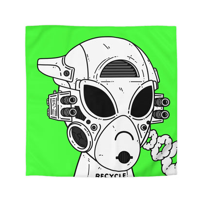 Gun Armored Blue Future Alien Cyborg Machine Visitor Microfiber Duvet Cover